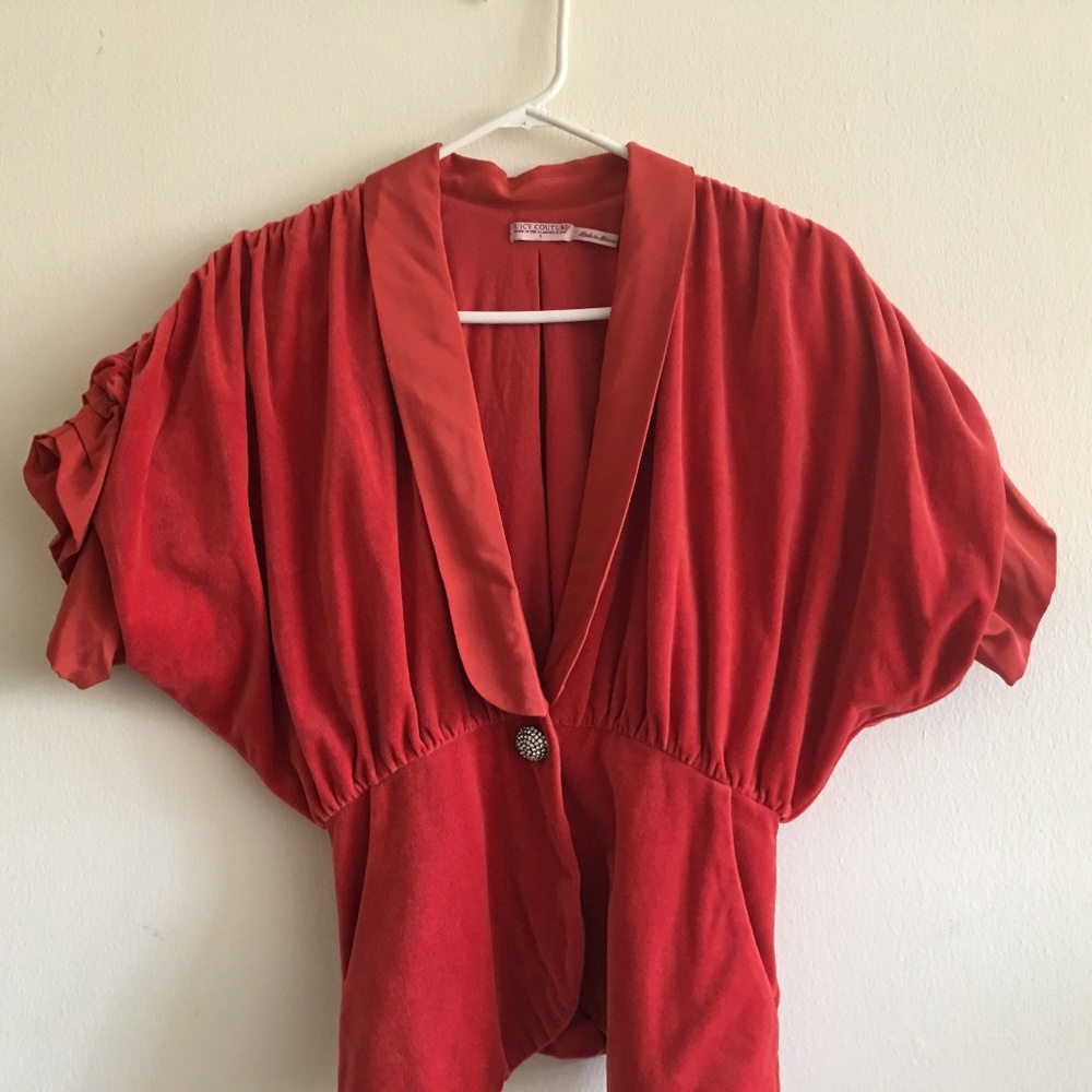 Orange Juicy velvet jacket